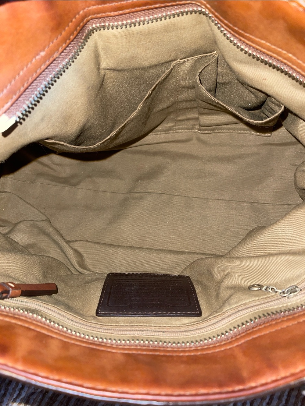 Coach Tan Brown Leather Shoulder Bag with Silver Bit Detail Simple Classic - Picture 3 of 8